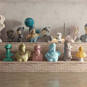 现代雕塑3D模型下载